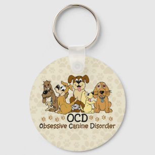 OCD Obsessiv Hund sjukdom Nyckelring