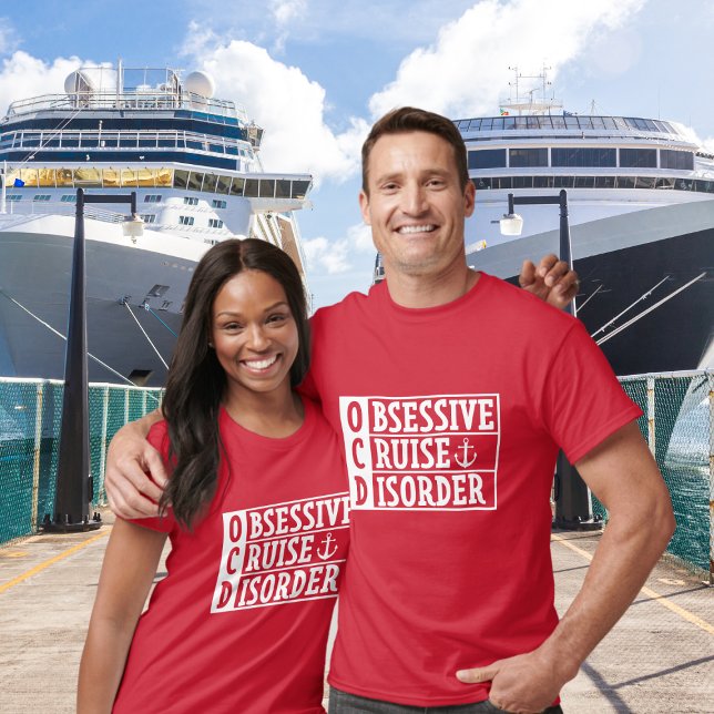 OCD - Obsessiv kryssningsstörning vid lätt rast T Shirt (OCD - Obsessive Cruise Disorder, Funny Cruise T-Shirt)