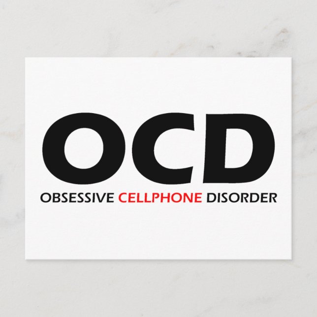 OCD - överdriven celltelefonstörning Vykort (Framsida)