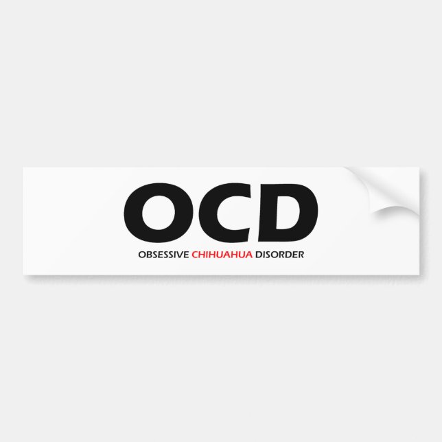 OCD - överdriven Chihuahua - störning Bildekal (Framsidan)