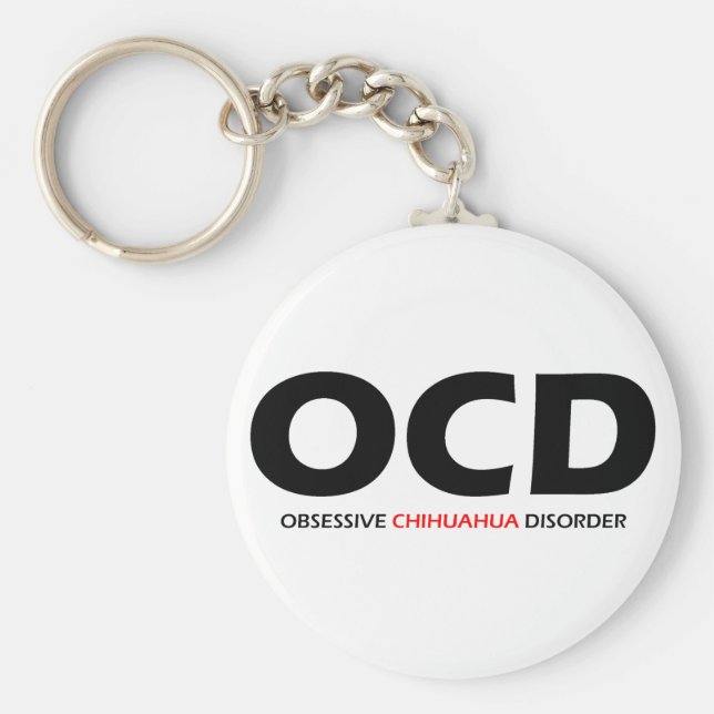 OCD - överdriven Chihuahua - störning Nyckelring (Framsidan)