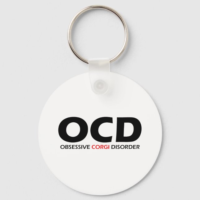 OCD - överdriven Corgi- störning Nyckelring (Framsida)