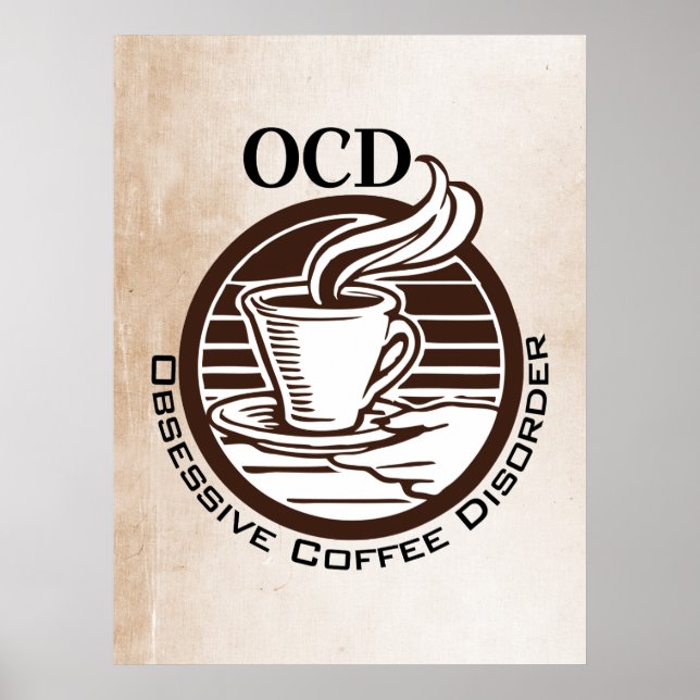 OCD: Överdriven kaffestörning Poster (Framsidan)