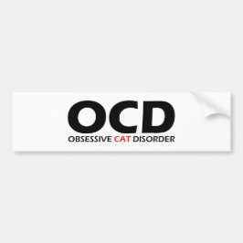 OCD - överdriven kattsjukdom Bildekal