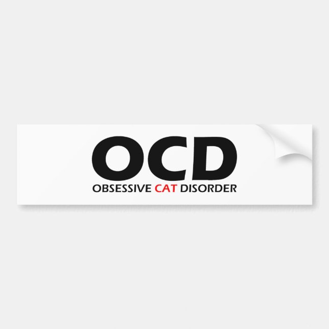 OCD - överdriven kattsjukdom Bildekal (Framsidan)