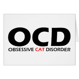 OCD - överdriven kattsjukdom Hälsningskort