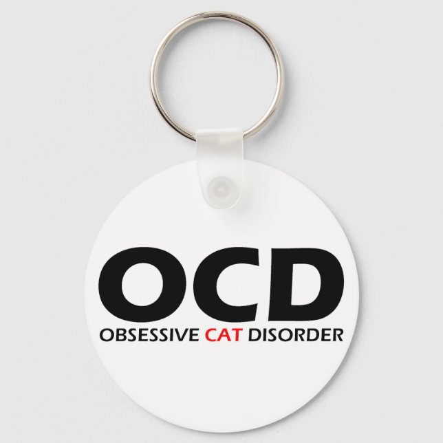 OCD - överdriven kattsjukdom Nyckelring (Framsida)