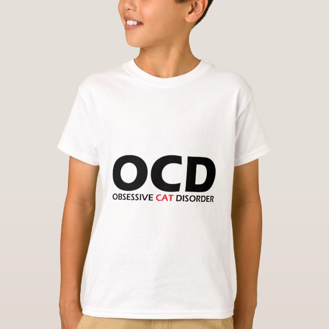OCD - överdriven kattsjukdom T-shirt (Framsida)