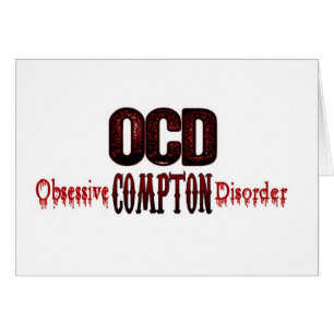 OCD-, tvångsmässig Compton oordning Hälsningskort