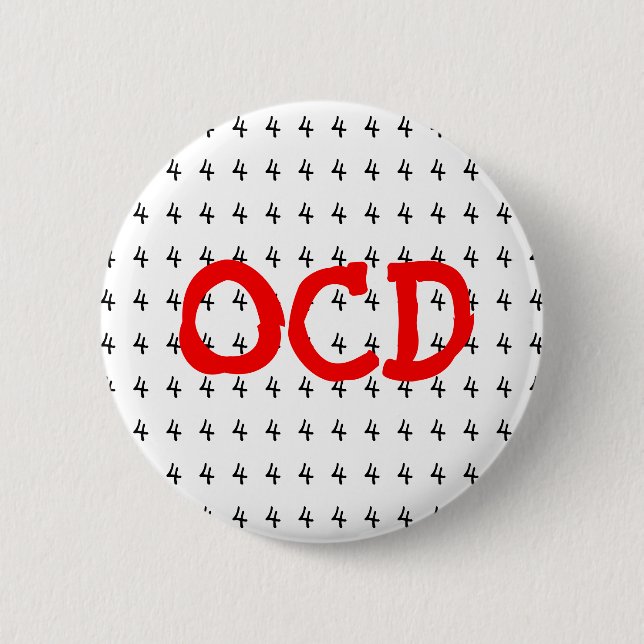 OCD tvångssyndrom nummer 4, knapp (Framsida)