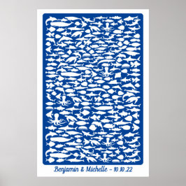 Ocean - 250 Namnteckning Guest Bok Alternative Poster