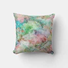 Ocean Abstract Watercolor Grunge Pattern  Kudde