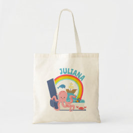 Ocean Adventure Book Tote Bag Tygkasse