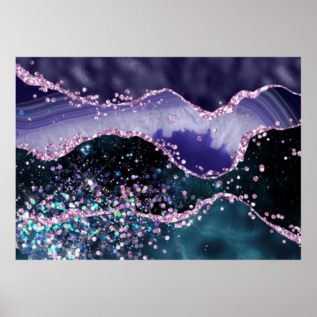 *~* Ocean Agate Celestial GLITTER AP8 Poster (Framsidan)