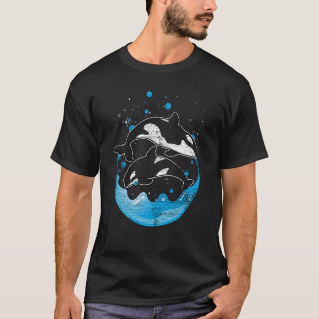 Ocean Animal Killer Whale Orca Swea T Shirt (Framsida)