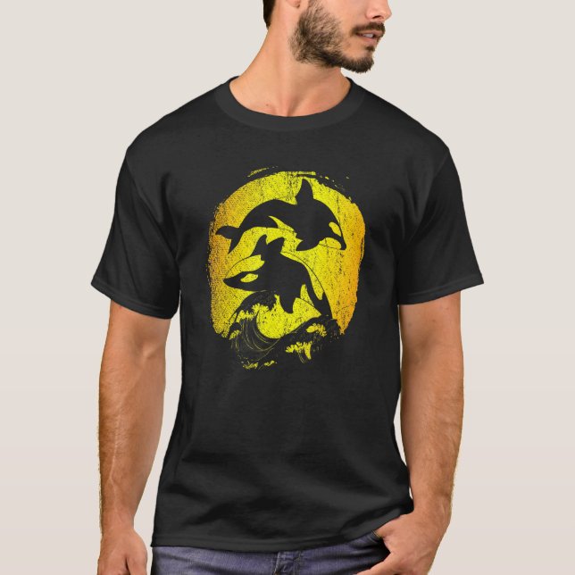 Ocean Animal Vågar Killer Whale Orca T Shirt (Framsida)