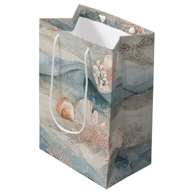 Ocean Aqua Korallrev Kustmönster (Framsidan Vinklad)