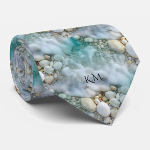 Ocean Aqua Maritime Elegant Monogram Slips