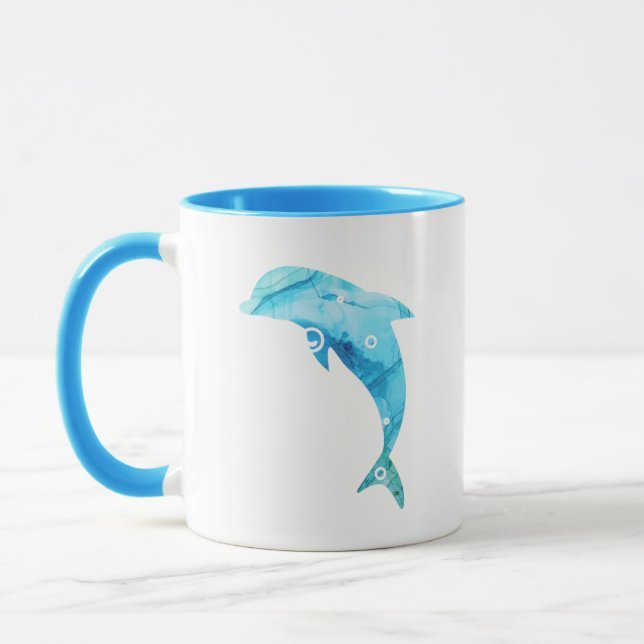 Ocean Art Mugg - Delfin 1 (Vänster)