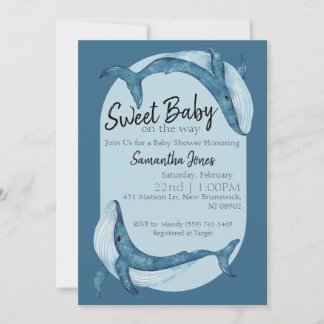 Ocean Baby Shower Invitation Inbjudningar