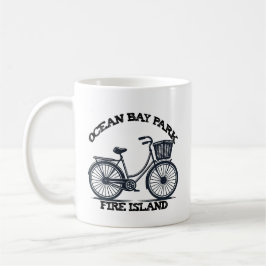 OCEAN BAY PARK Fire Island cykel sommar strand mam Kaffemugg