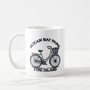OCEAN BAY PARK Fire Island cykel sommar strand mam Kaffemugg