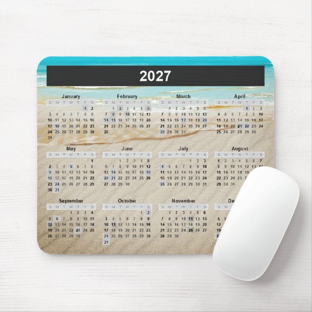Ocean Beach 2027 Kalender  Musmatta (Med mus)