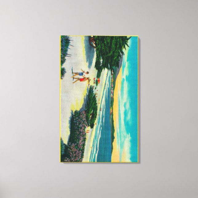 Ocean Beach at Carmel, CACarmel, CA Canvastryck (Framsida)