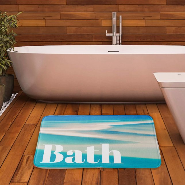 Ocean Beach Bath Mat Coastal Sea-Inspired Badrumsmatta (Skapare uppladdad)