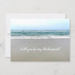 Ocean Beach be mina bridesmaid-kort Inbjudningar