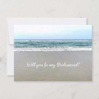 Ocean Beach be mina bridesmaid-kort Inbjudningar