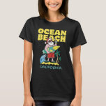 OCEAN BEACH CALIFORNIA Santa Surfing T Shirt<br><div class="desc">OCEAN BEACH CALIFORNIA Santa Surfing</div>