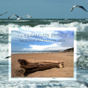 Ocean Beach, Cliff House, Gateway NRA, CA Vykort