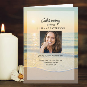 Ocean Beach ditt foto Firande av livets begravning Program