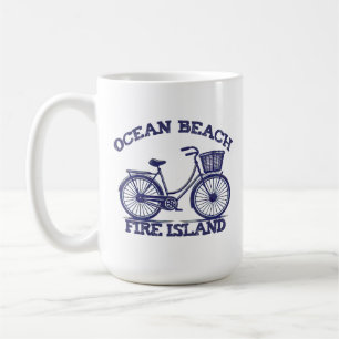 OCEAN BEACH Fire Island cykel sommar Long Island N Kaffemugg
