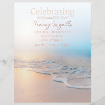 Ocean Beach Funeral Firande i Life Flyer