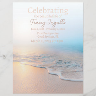 Ocean Beach Funeral Firande i Life Flyer