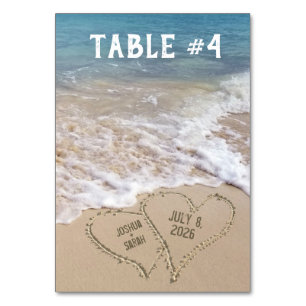 Ocean Beach Hearts bord-kort Bordsnummer