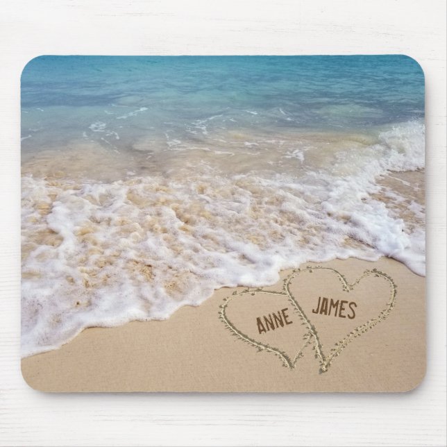 Ocean Beach Hearts med namn Musmatta (Framsidan)