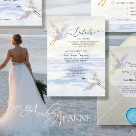 Ocean Beach Kustfågel Blå och vita detaljer Tilläggskort