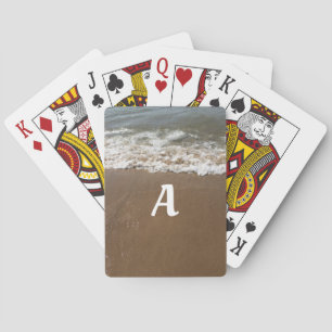 Ocean Beach Monogram Initial Vatten Vågar 2022 Casinokort