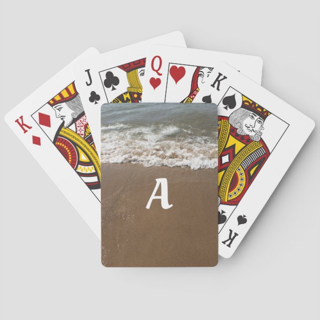 Ocean Beach Monogram Initial Vatten Vågar 2022 Casinokort (Baksidan)
