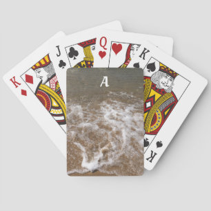 Ocean Beach Monogram Initial Vatten Vågar Gift Casinokort