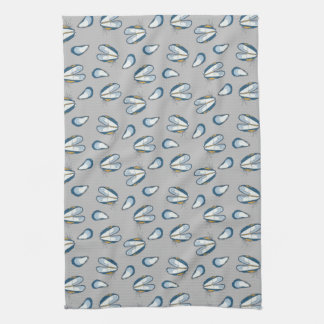 Ocean Beach Mussel Shells- Grey Kökshandduk