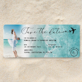 Ocean Beach Photo Boarding Pass Spara Datumet