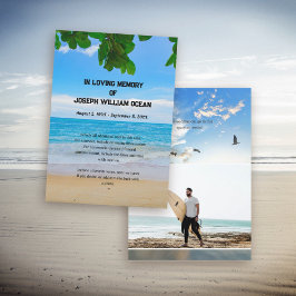 Ocean Beach Photo Memeral-miniatyrkort - funktions Inbjudningar
