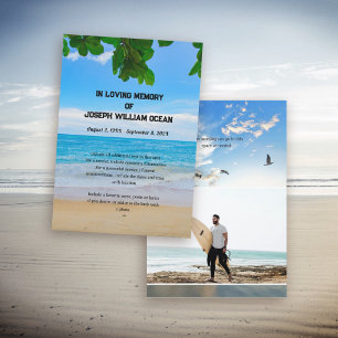 Ocean Beach Photo Memeral-miniatyrkort - funktions Inbjudningar