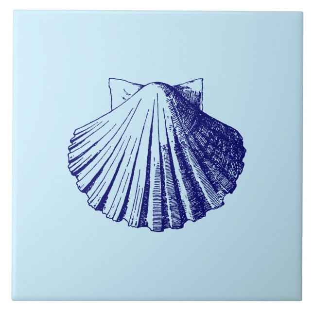 Ocean Beach Seashell Kakelplatta (Framsidan)