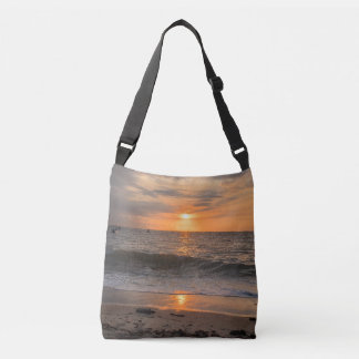 "Ocean Beach Solnedgång Scenery Crossbody Bag | Co Axelväska