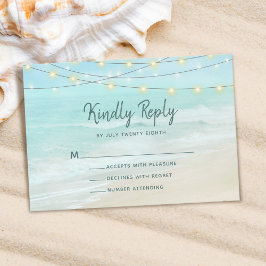 Ocean Beach Summer String Ljus Bröllop OSA Kort
